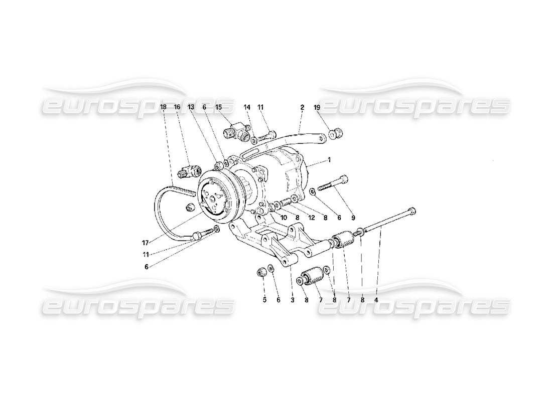 ferrari f40 air conditioned compressor parts diagram