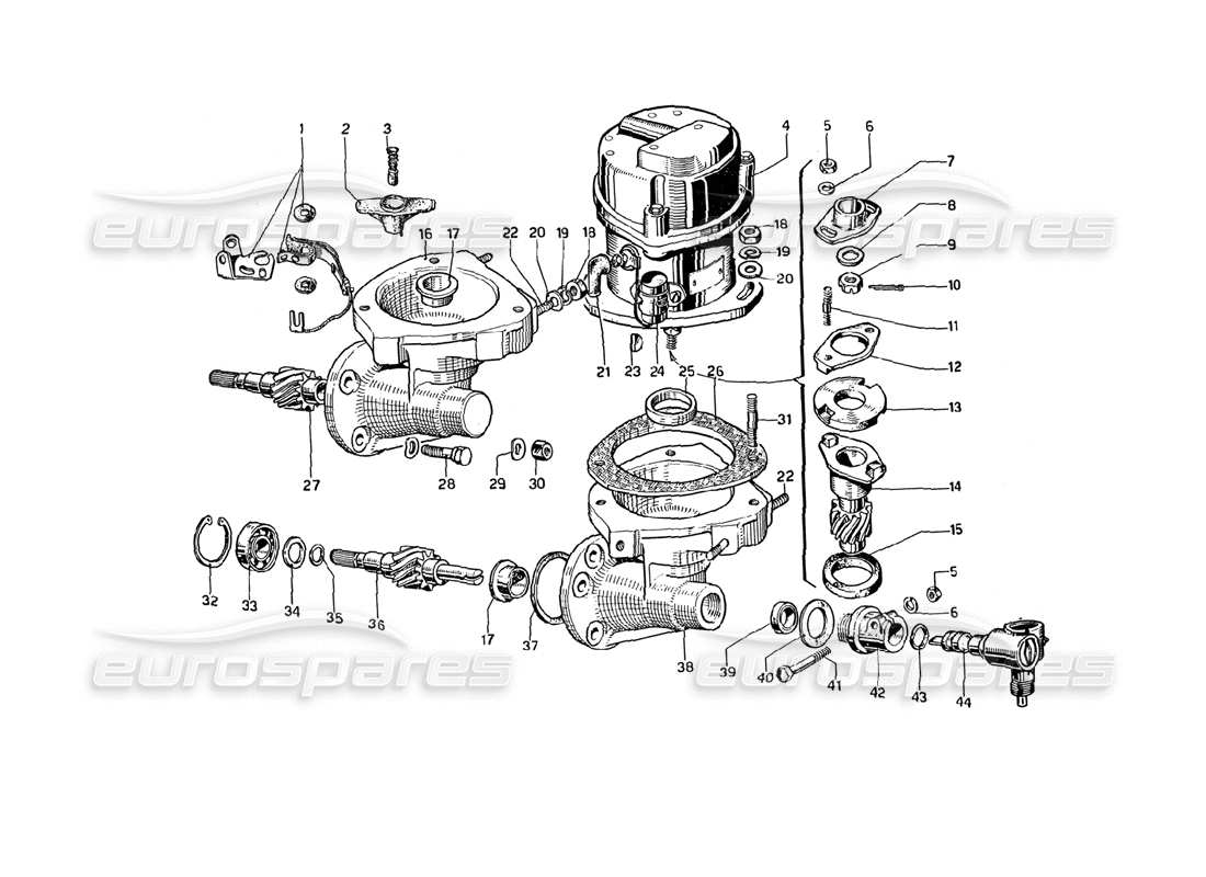 ferrari 275 gtb4 distributors and controls part diagram