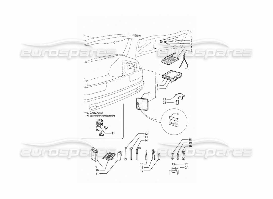 maserati ghibli 2.8 (abs) tools parts diagram