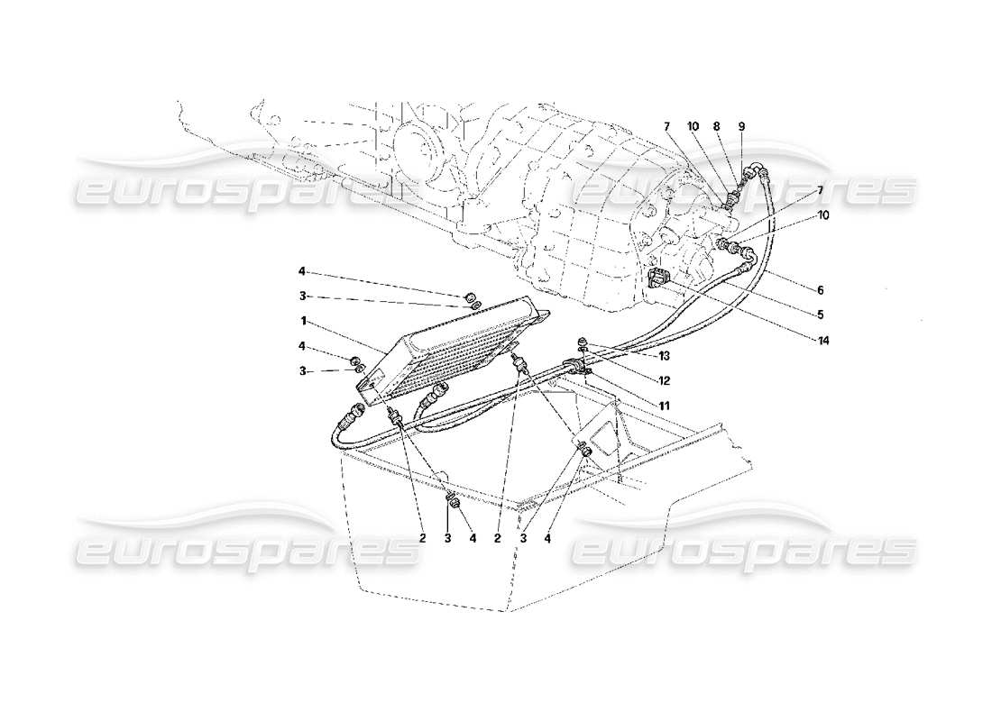ferrari f40 gear lubrication part diagram