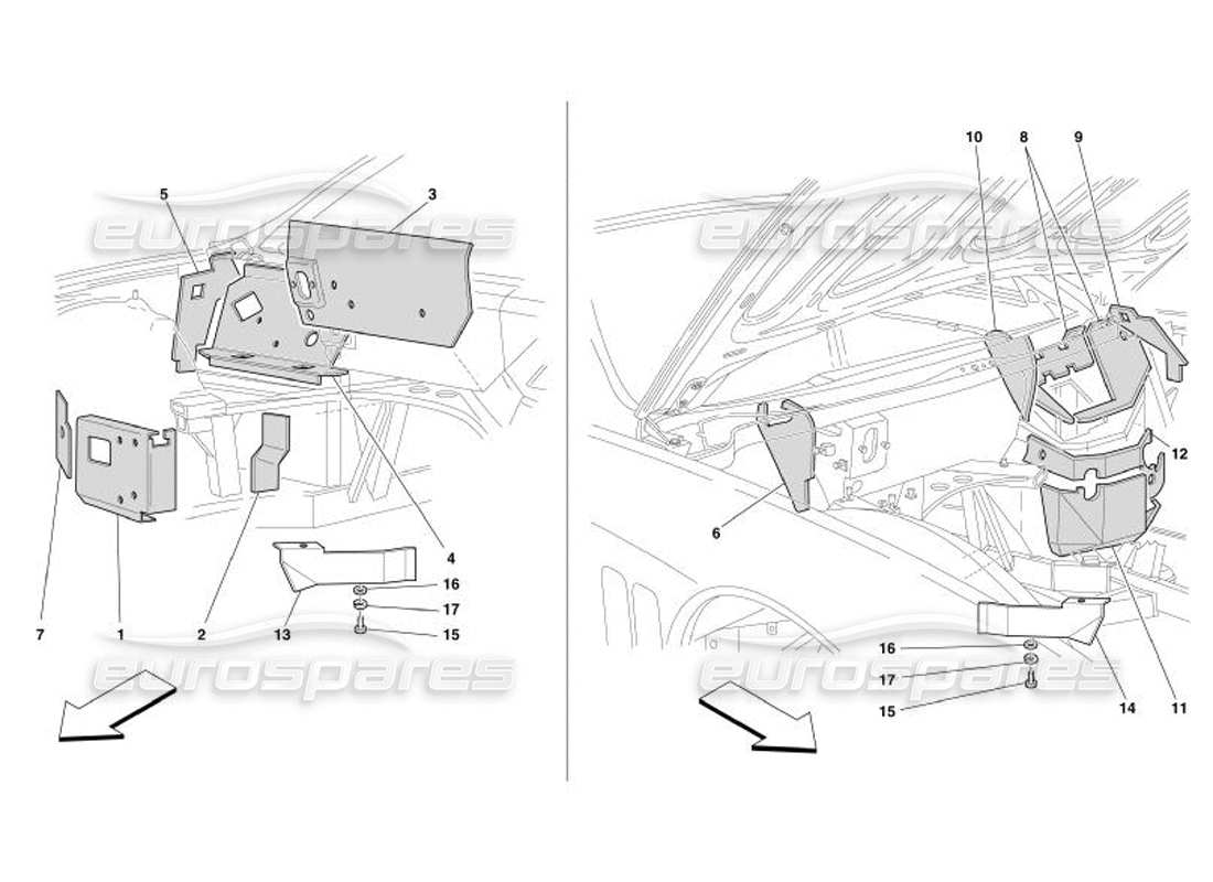 ferrari 575 superamerica engine compartment fire-proof insulations -not for gd- parts diagram
