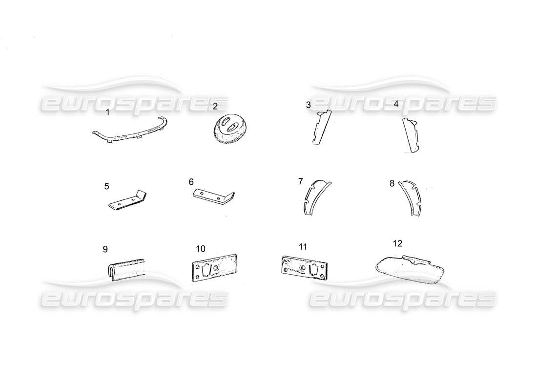 ferrari 250 gt (coachwork) fittings part diagram