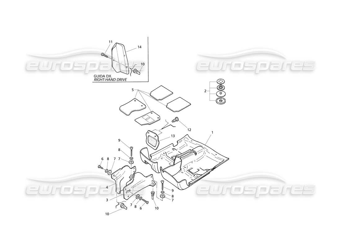 maserati qtp v8 evoluzione carpets parts diagram