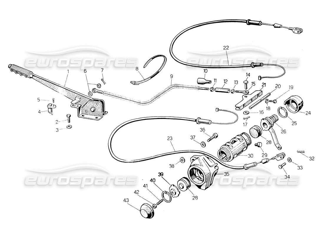 lamborghini countach lp400 hand brake parts diagram
