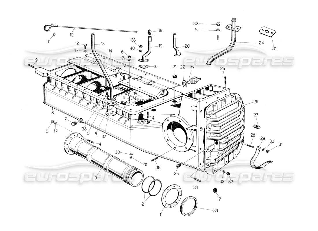 lamborghini countach 5000 s (1984) sump part diagram