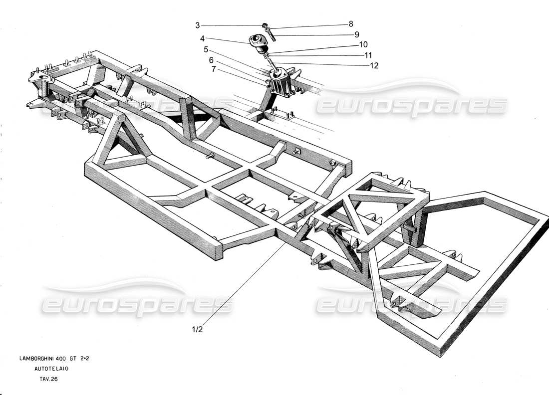 lamborghini 400 gt chassis part diagram