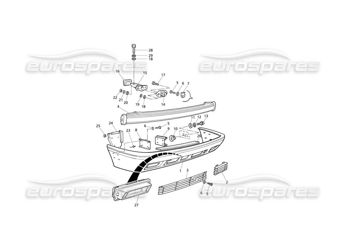 maserati qtp v6 evoluzione rear bumper parts diagram