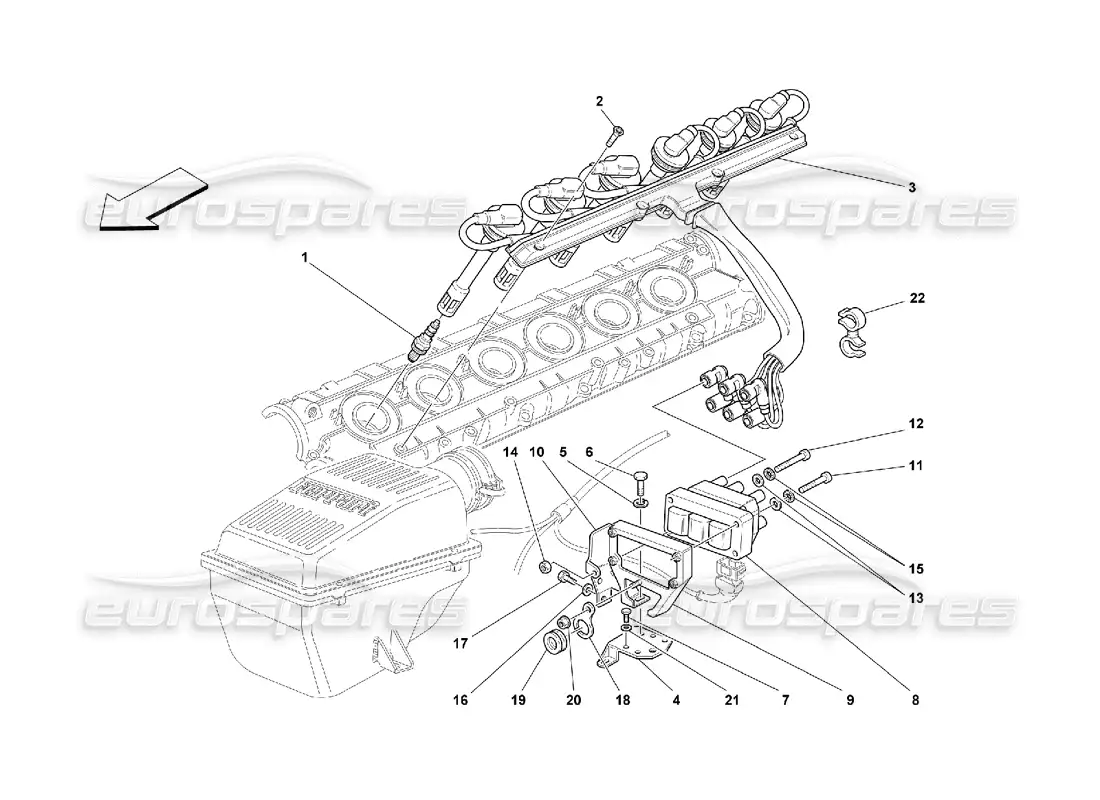 ferrari 550 maranello ignition device parts diagram