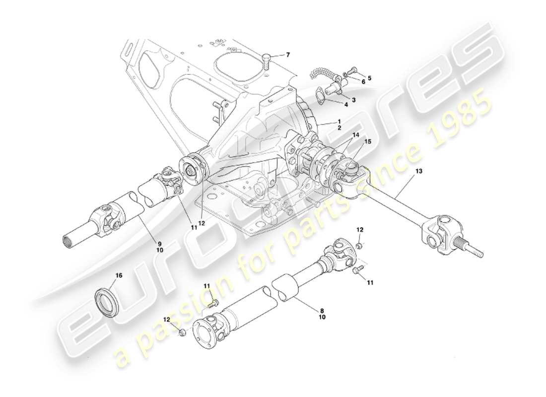 a part diagram from the aston martin db7 vantage (2002) parts catalogue