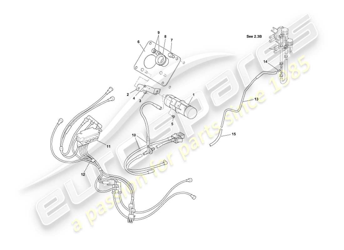 a part diagram from the aston martin db7 parts catalogue