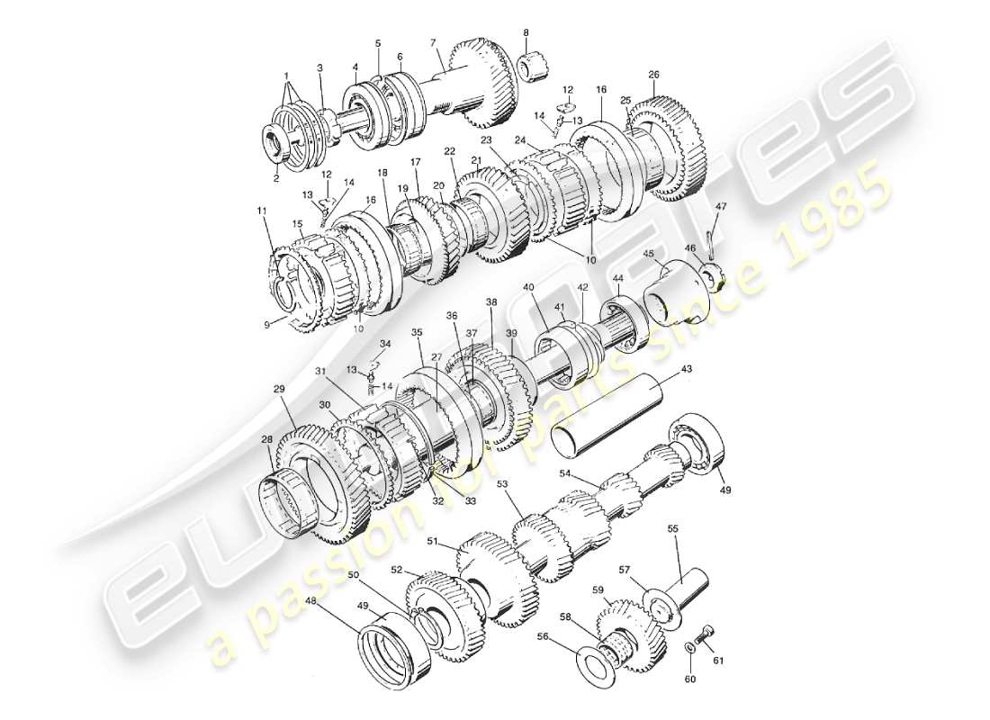 a part diagram from the aston martin v8 virage (2000) parts catalogue