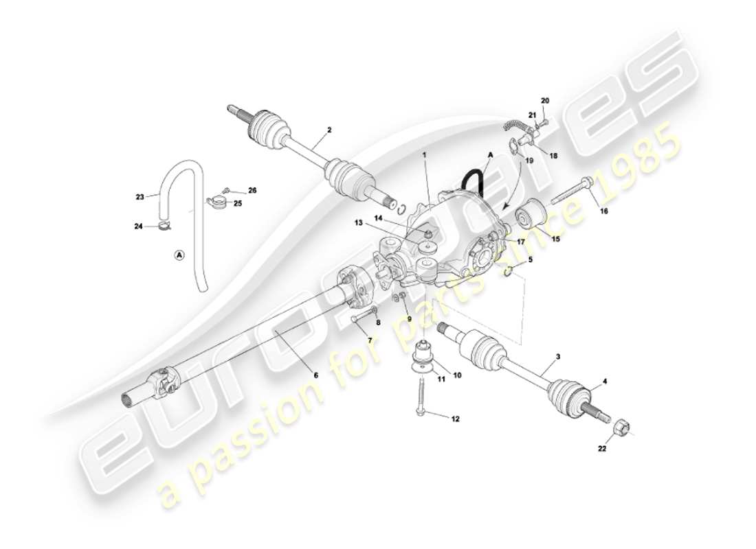a part diagram from the aston martin vanquish parts catalogue