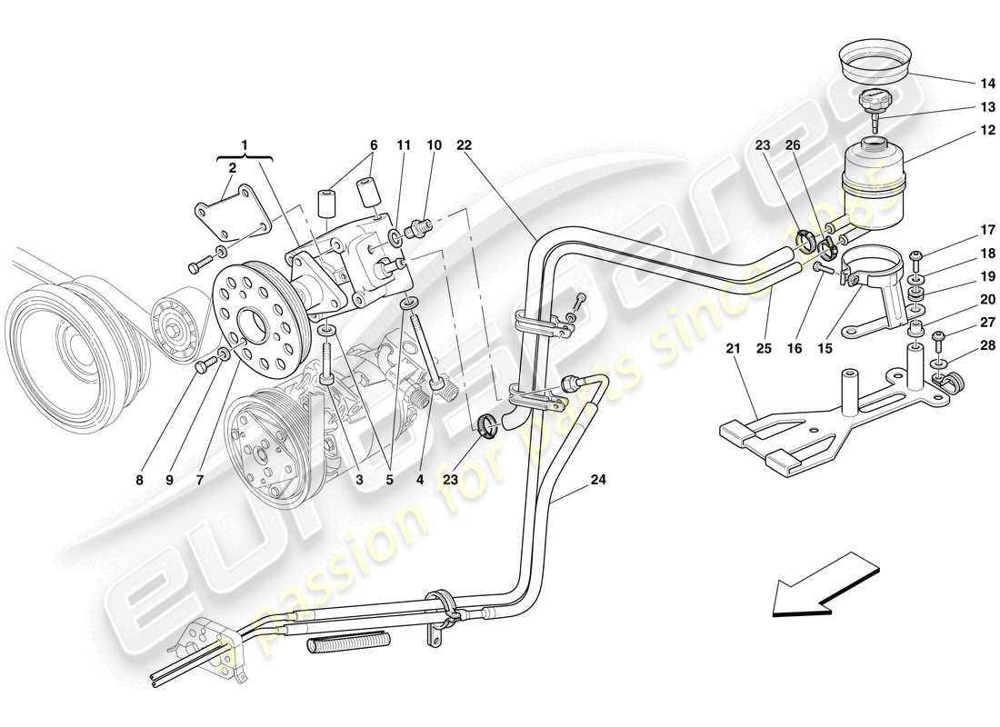 part diagram containing part number 184598