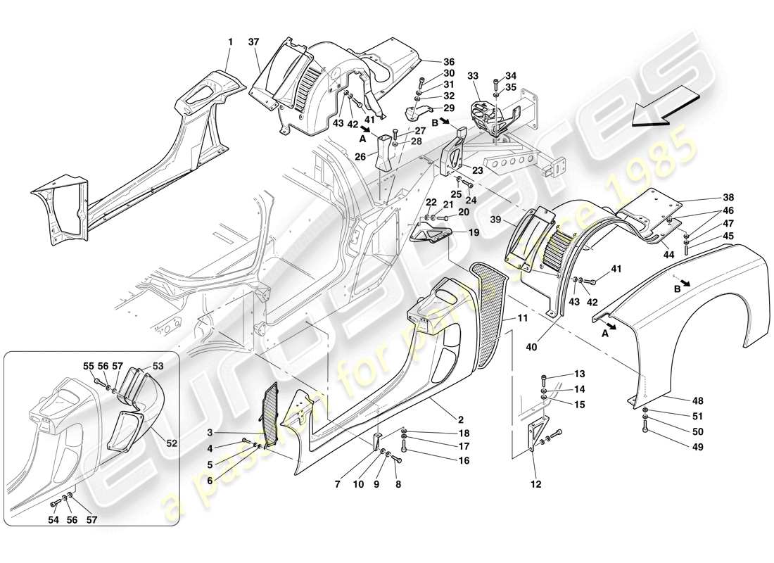 a part diagram from the maserati mc12 parts catalogue