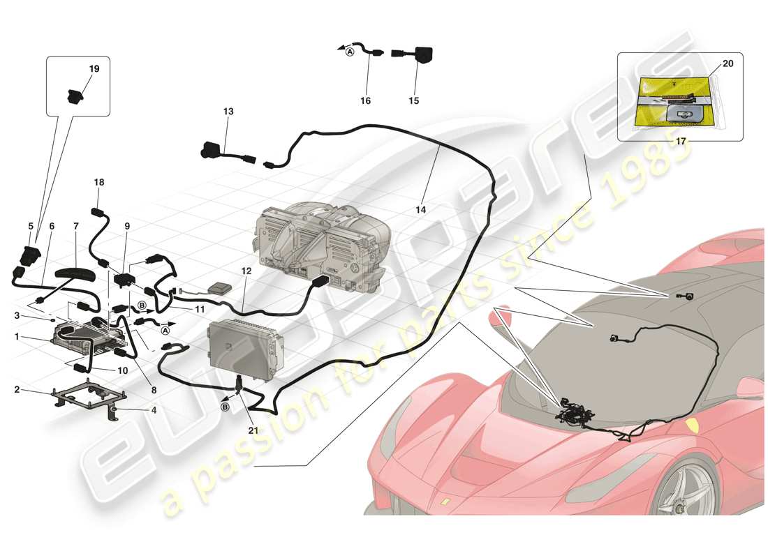 a part diagram from the ferrari laferrari (usa) parts catalogue