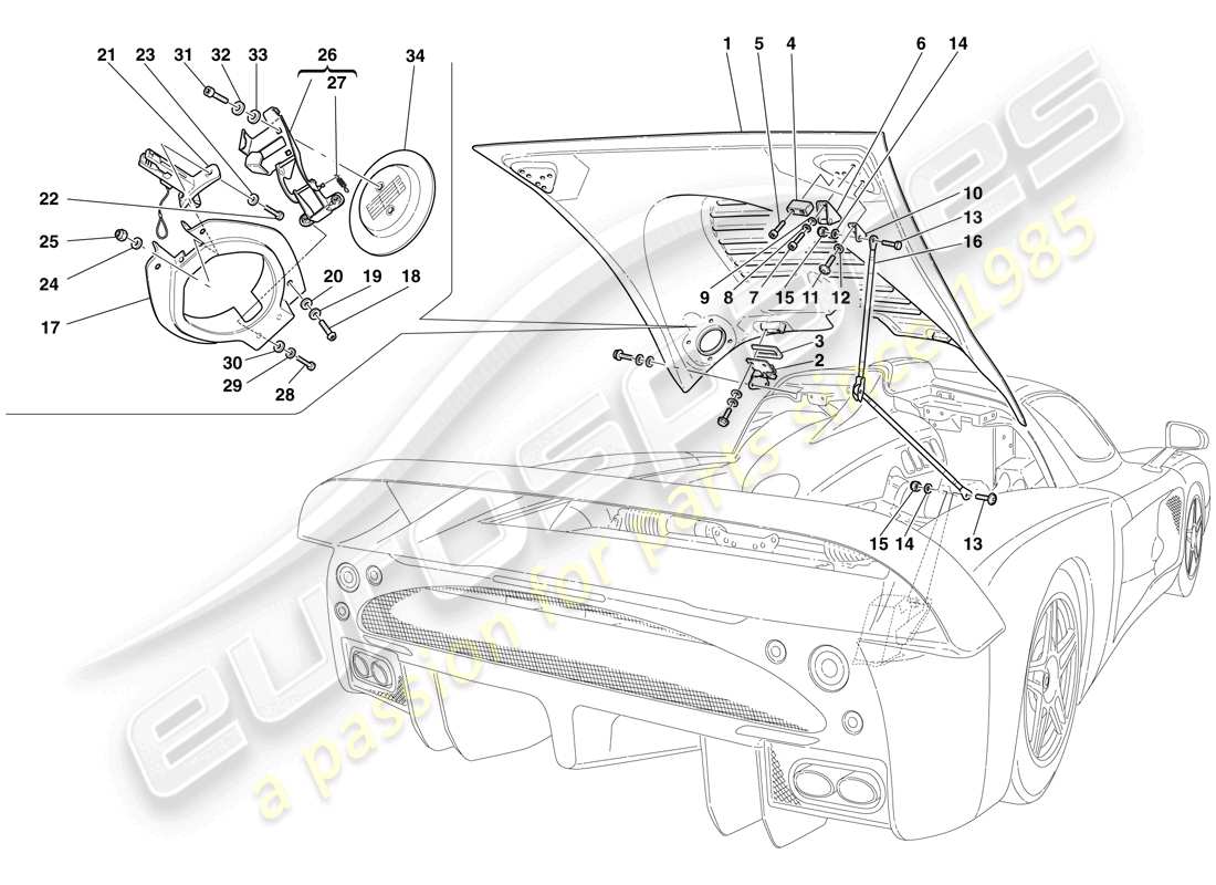 part diagram containing part number 66572100