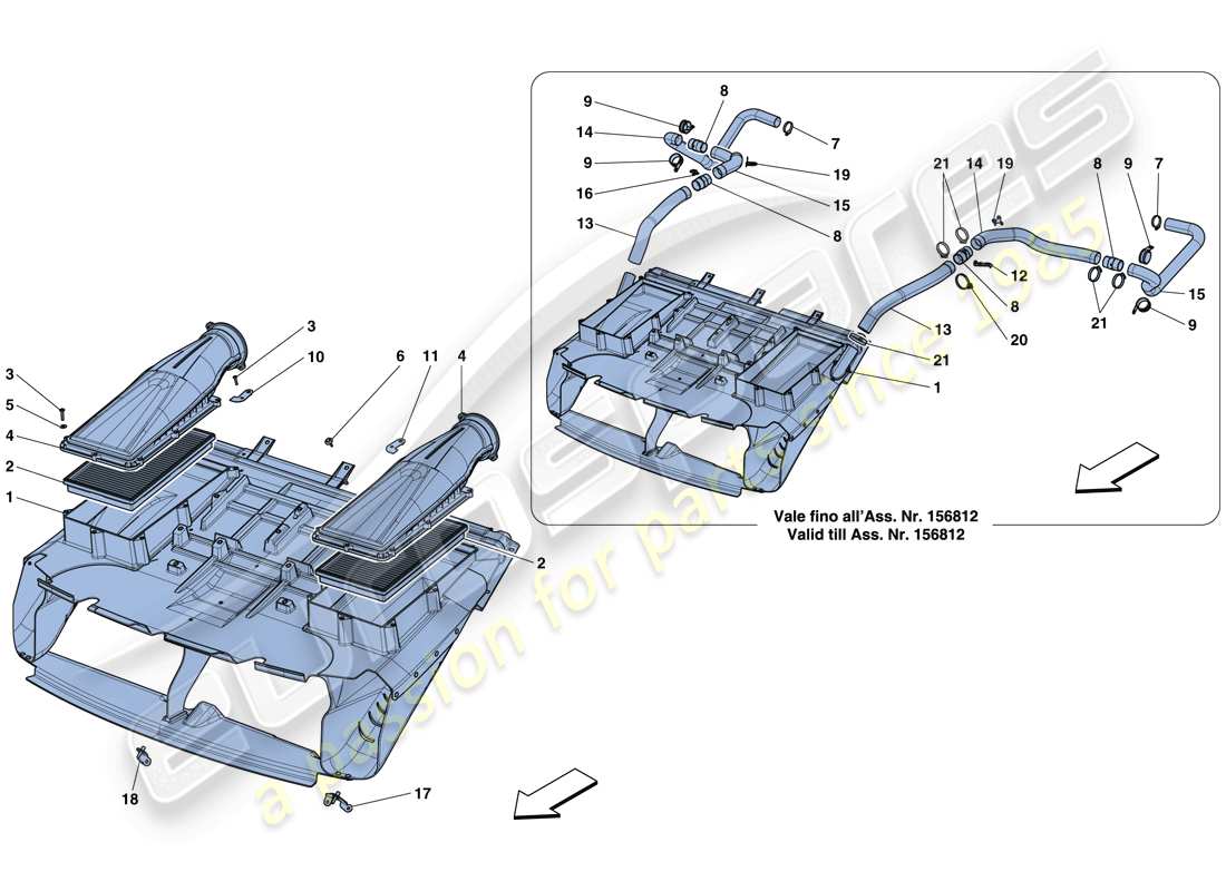 a part diagram from the Ferrari 812 Superfast (Europe) parts catalogue