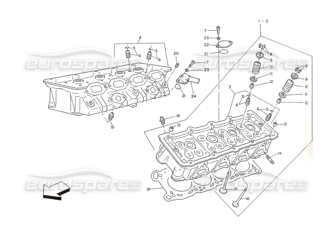 a part diagram from the maserati shamal parts catalogue