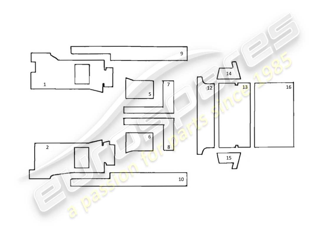 a part diagram from the maserati kyalami parts catalogue