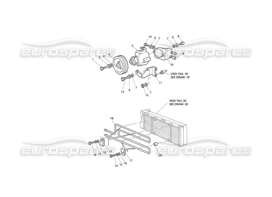 a part diagram from the maserati qtp v8 evoluzione parts catalogue