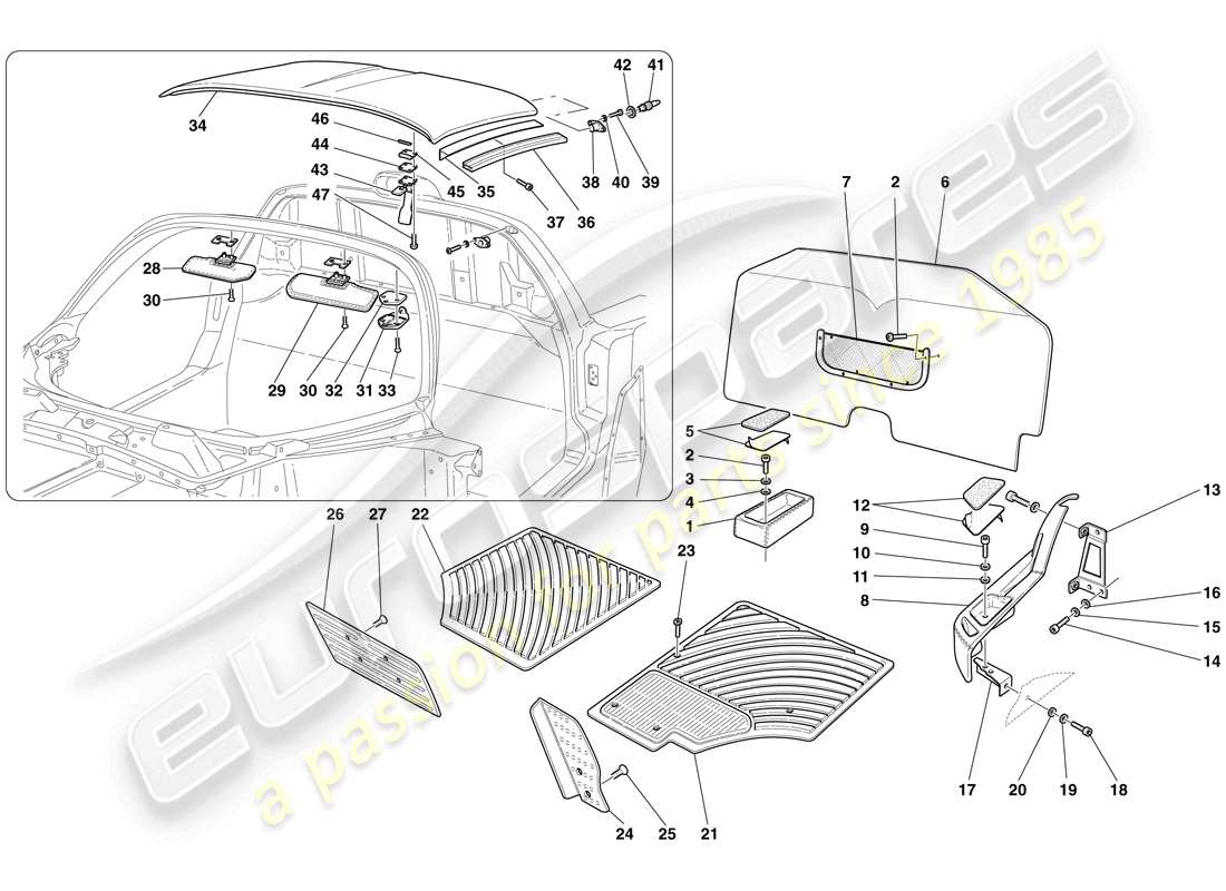 a part diagram from the maserati mc12 parts catalogue