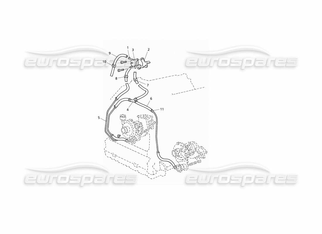 a part diagram from the maserati quattroporte (1996-2001) parts catalogue