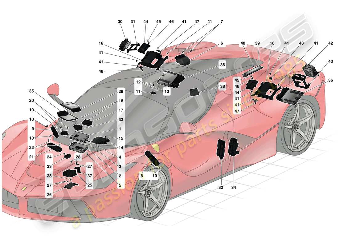 a part diagram from the ferrari laferrari (usa) parts catalogue