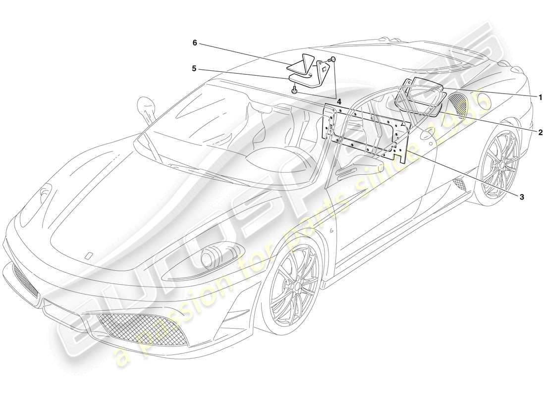 a part diagram from the Ferrari F430 Scuderia (Europe) parts catalogue