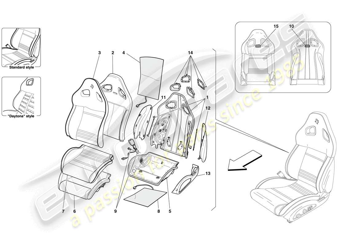 a part diagram from the Ferrari 599 GTO (USA) parts catalogue