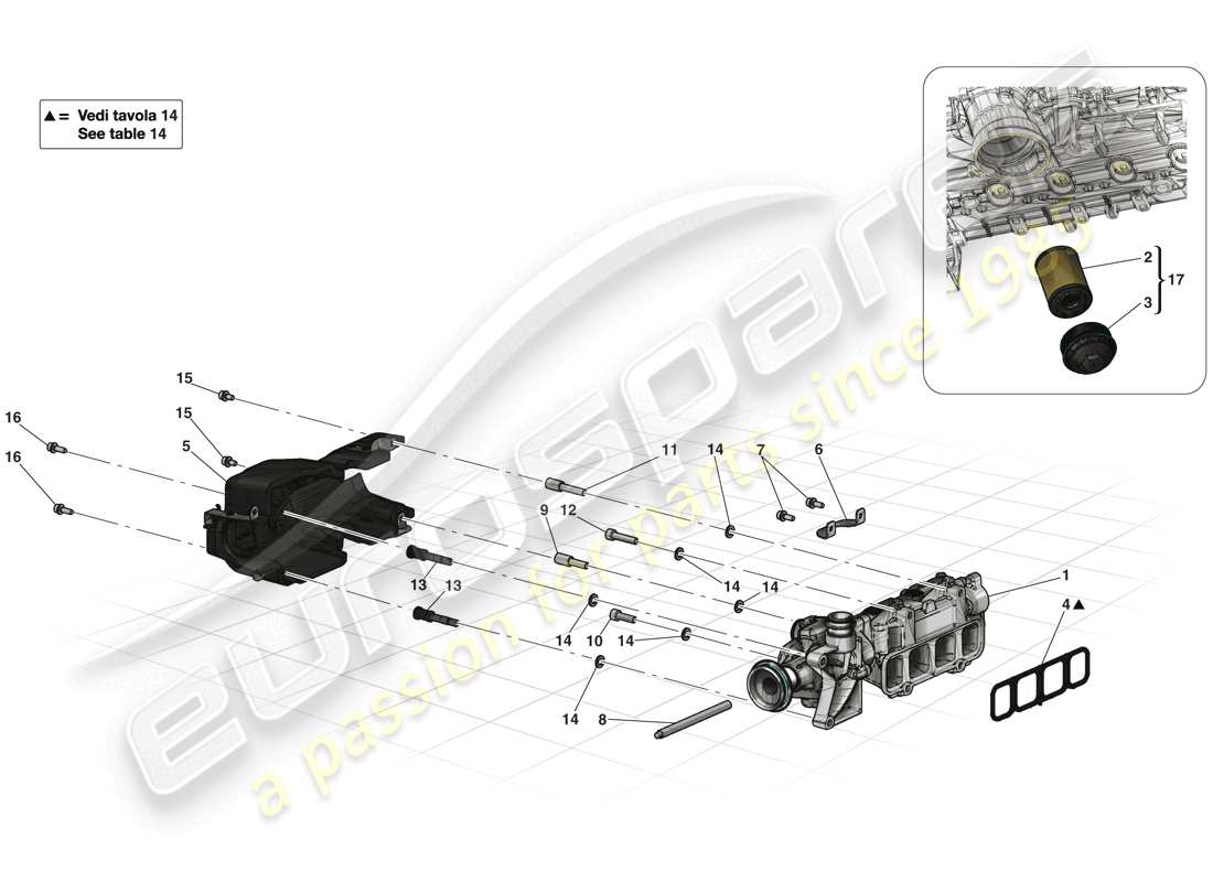 VIEW PARTS DIAGRAMS FROM THE FERRARI LAFERRARI PARTS CATALOGUE a part diagram from the ferrari laferrari parts catalogue