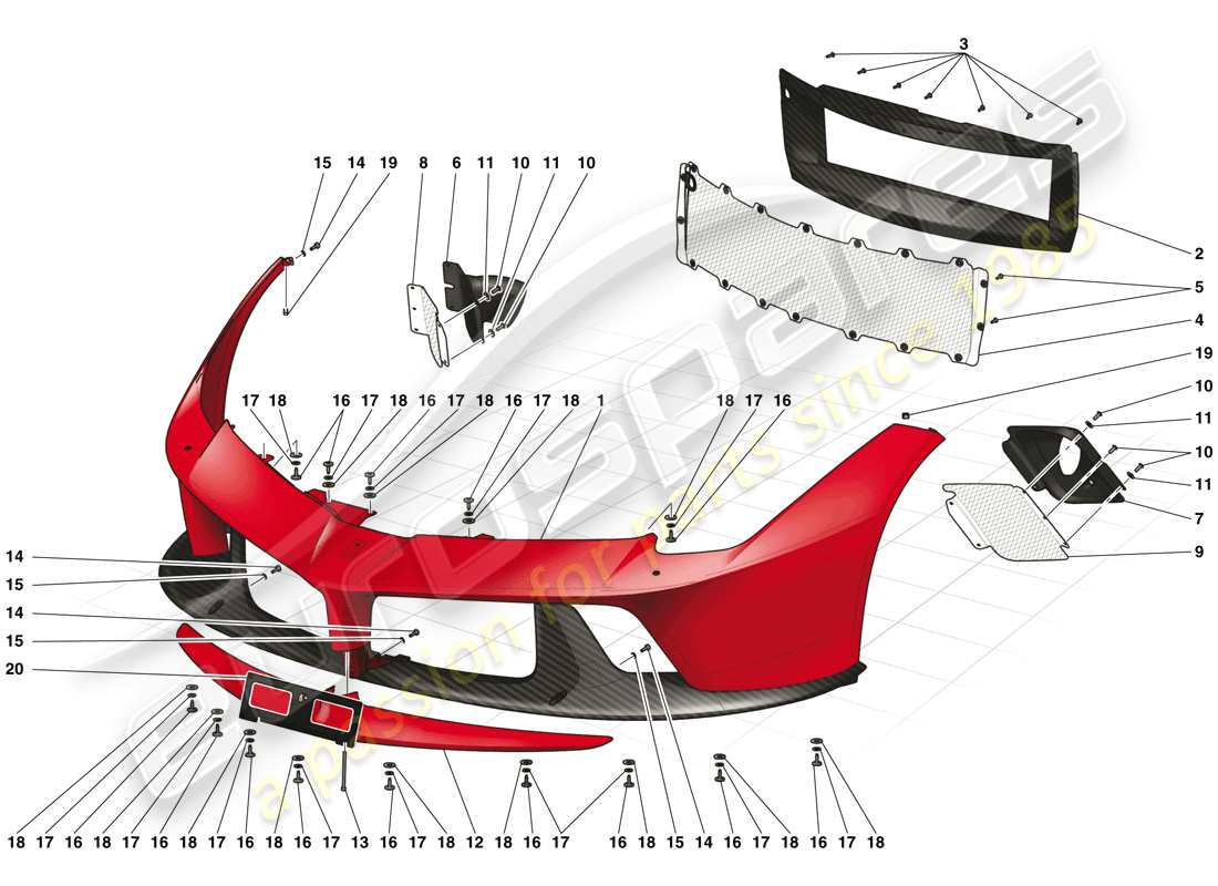 part diagram containing part number 85797200