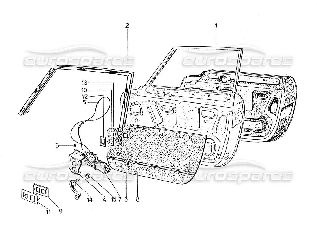 a part diagram from the ferrari 330 gt 2+2 (coachwork) parts catalogue