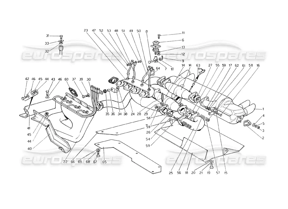a part diagram from the ferrari 308 gt4 dino (1979) parts catalogue