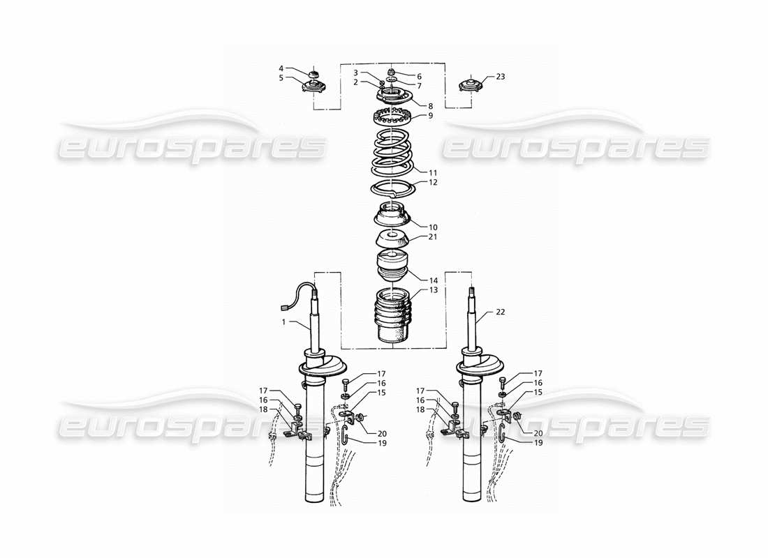 a part diagram from the maserati quattroporte (1996-2001) parts catalogue