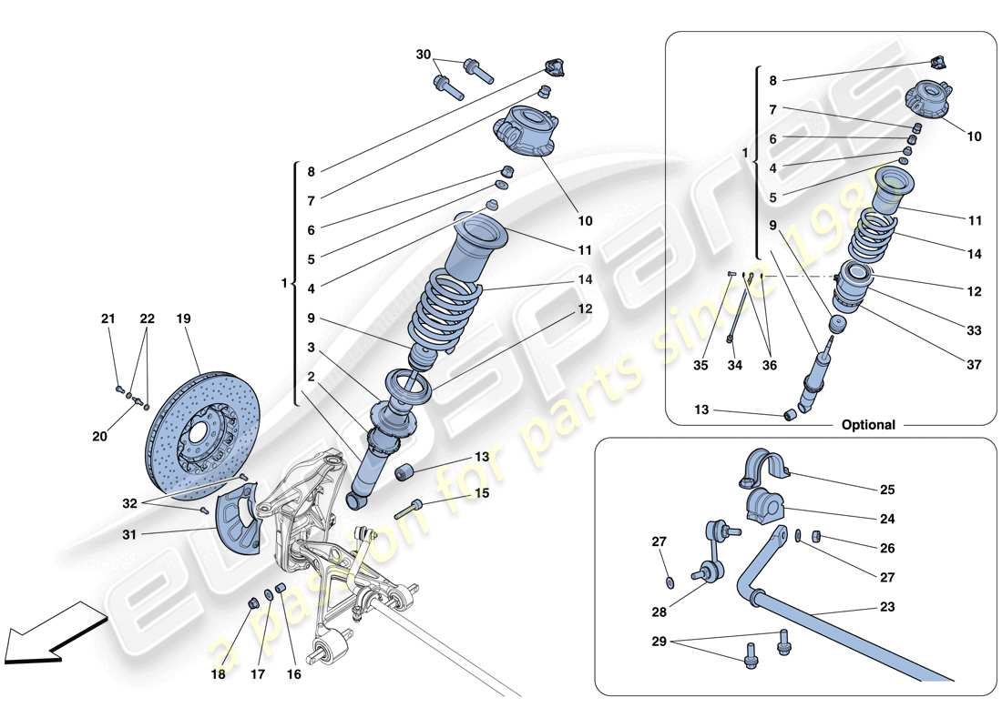a part diagram from the Ferrari 458 Italia (USA) parts catalogue