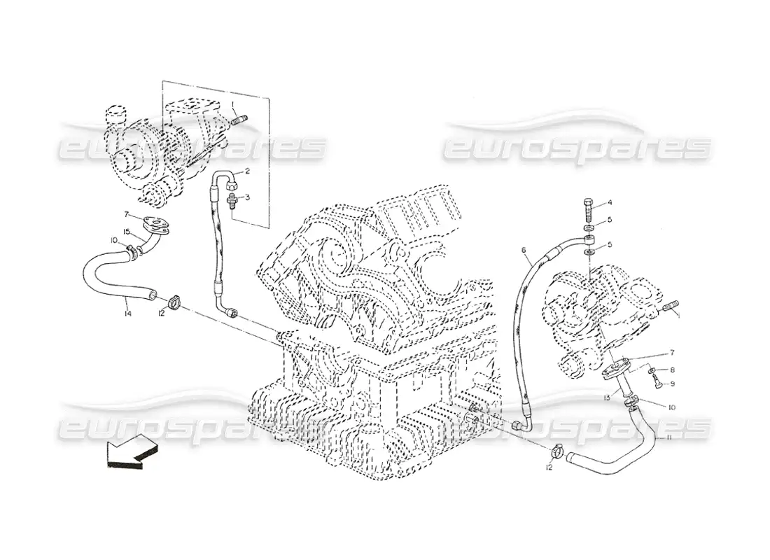 a part diagram from the maserati shamal parts catalogue