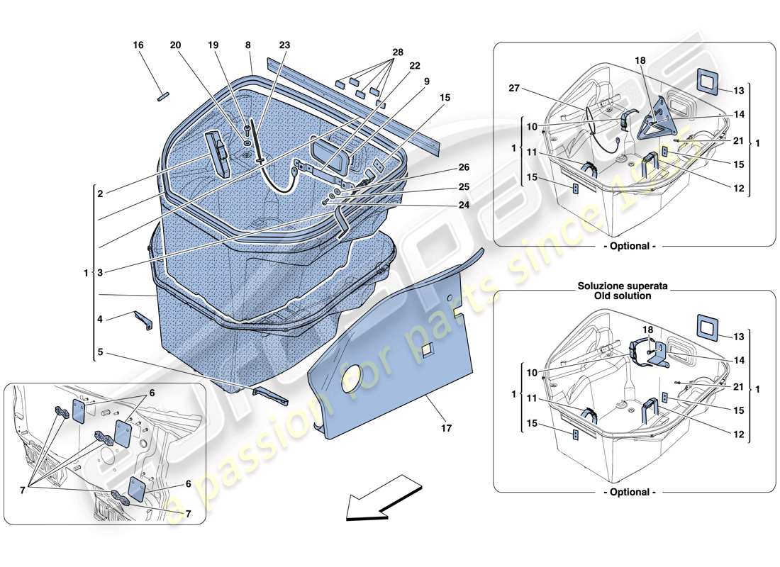 a part diagram from the Ferrari 458 Spider (RHD) parts catalogue