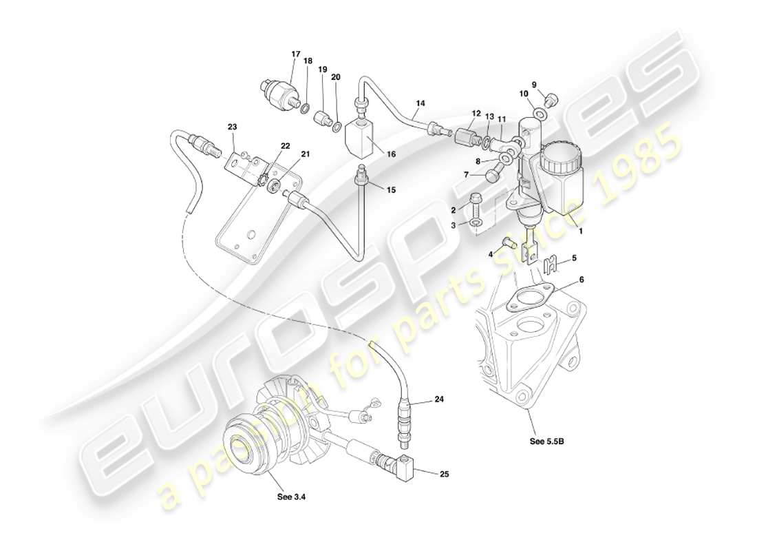 a part diagram from the aston martin db7 parts catalogue
