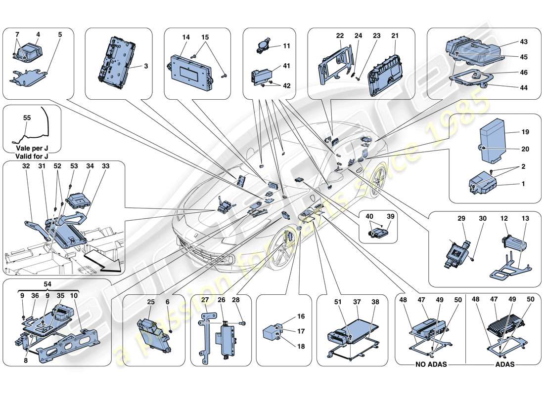 a part diagram from the Ferrari GTC4 Lusso T (USA) parts catalogue