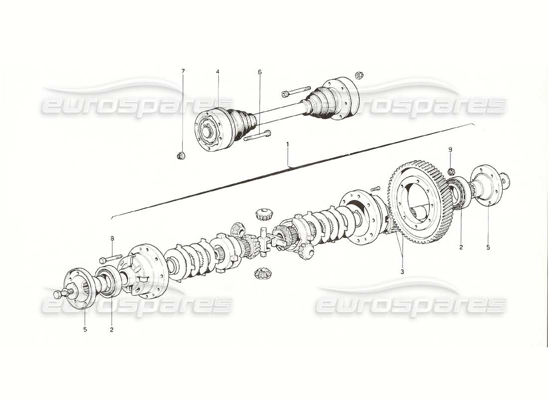 a part diagram from the Ferrari 308 GT4 Dino (1976) parts catalogue