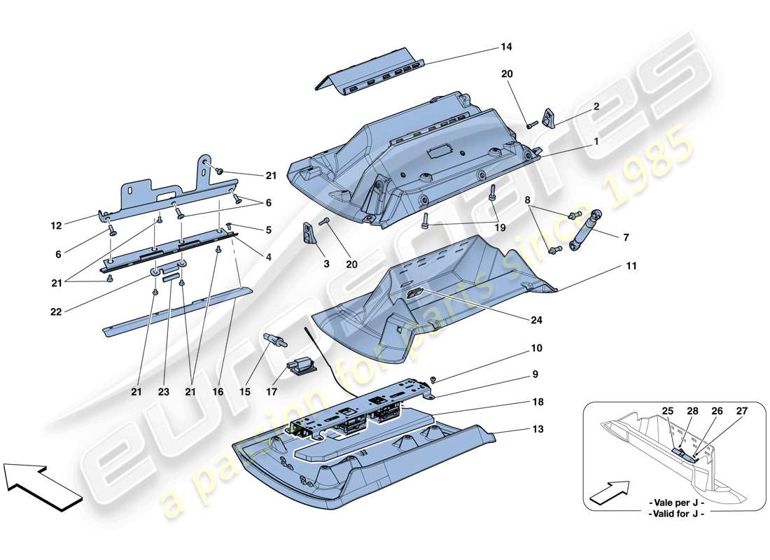 a part diagram from the ferrari f12 berlinetta (europe) parts catalogue
