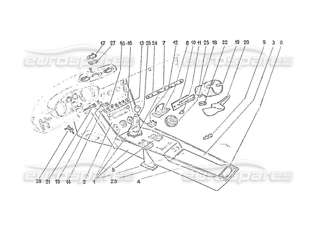 a part diagram from the ferrari 330 and 365 parts catalogue
