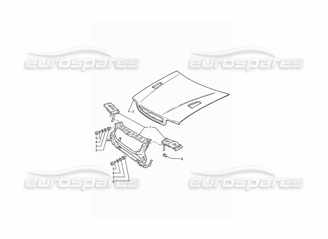 a part diagram from the maserati ghibli (1993-1995) parts catalogue