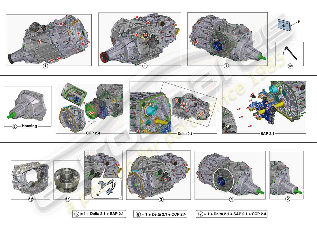 a part diagram from the ferrari ff parts catalogue