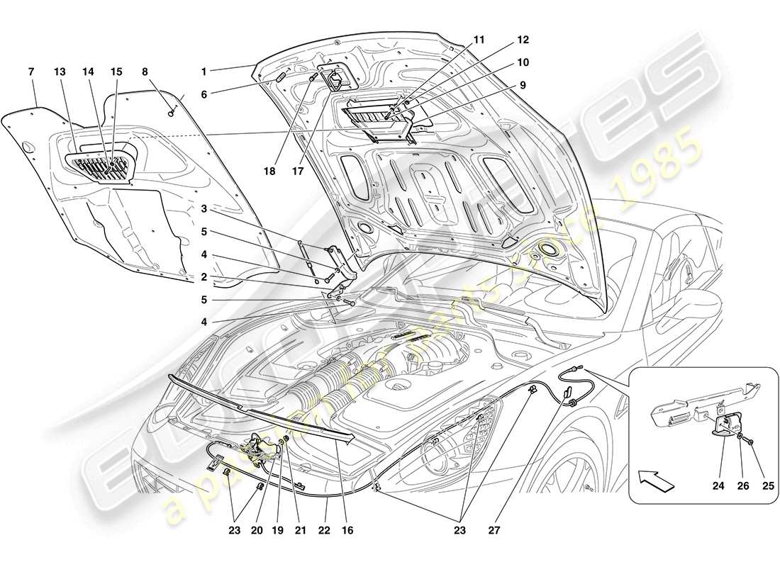 a part diagram from the Ferrari California (USA) parts catalogue
