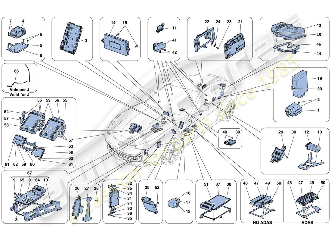 a part diagram from the Ferrari GTC4 Lusso (USA) parts catalogue