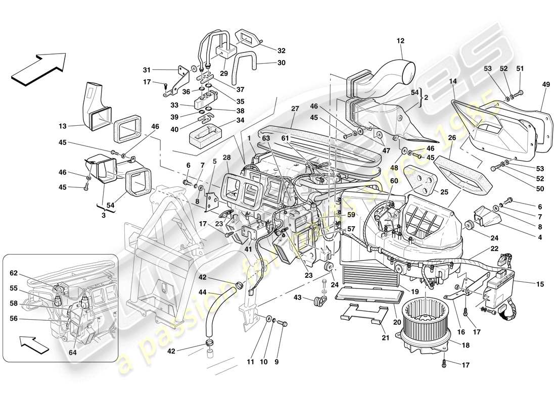 VIEW PARTS DIAGRAMS FROM THE FERRARI 599 PARTS CATALOGUE a part diagram from the ferrari 599 parts catalogue
