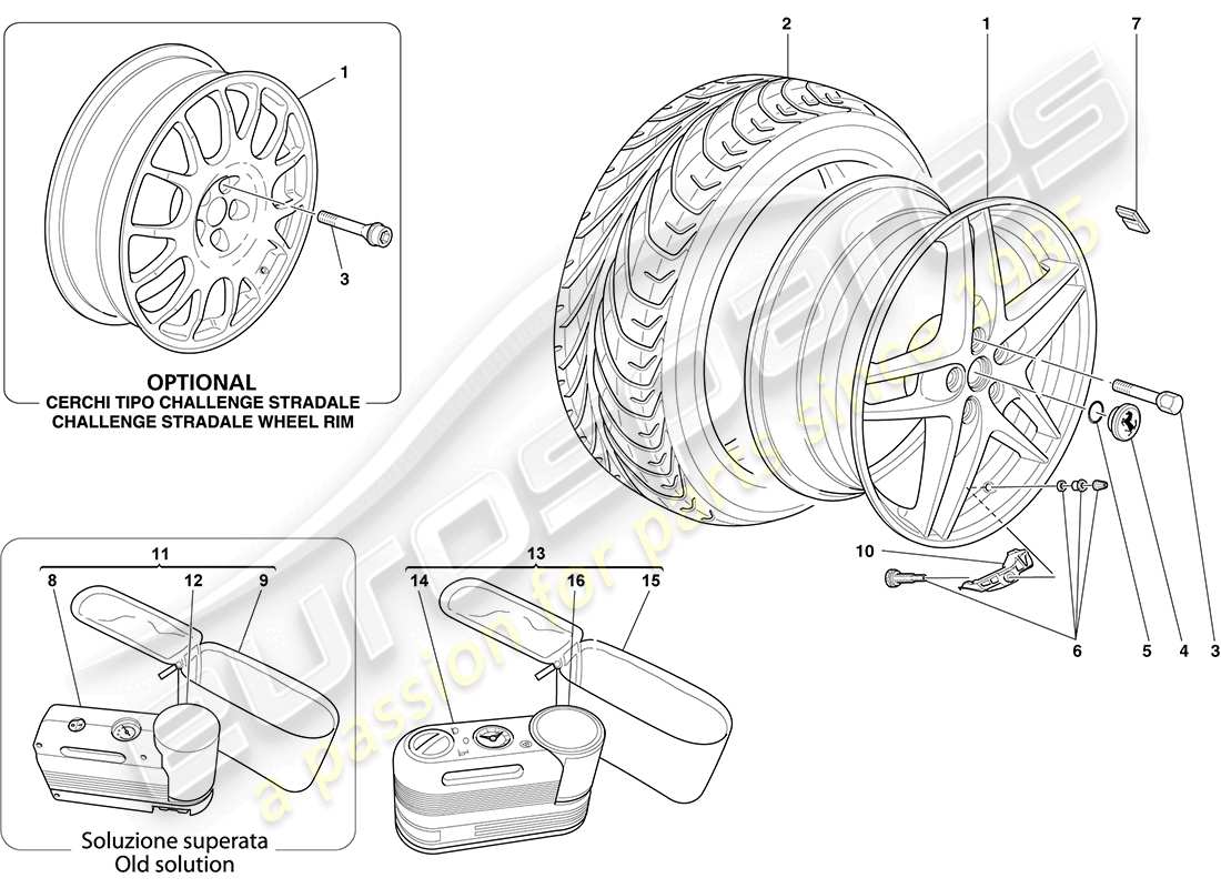 a part diagram from the Ferrari F430 Coupe (RHD) parts catalogue