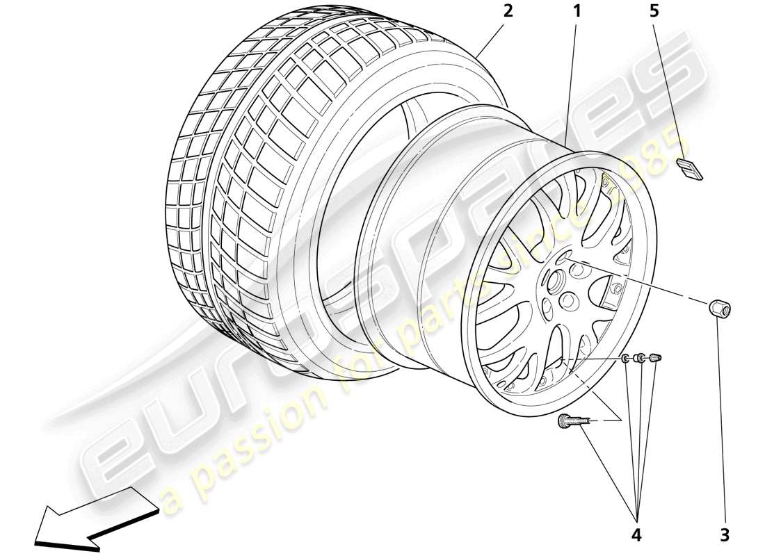 a part diagram from the maserati trofeo parts catalogue