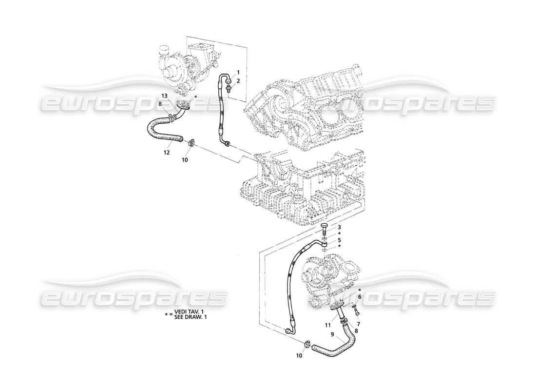 a part diagram from the maserati quattroporte (1996-2001) parts catalogue